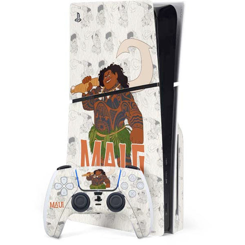 Disney Princess Moana Maui Pattern PlayStation PS5 Skins