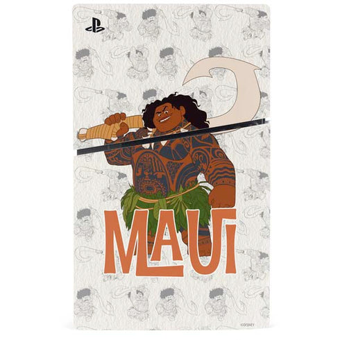 Disney Princess Moana Maui Pattern PS5 Slim Disk Console Skin