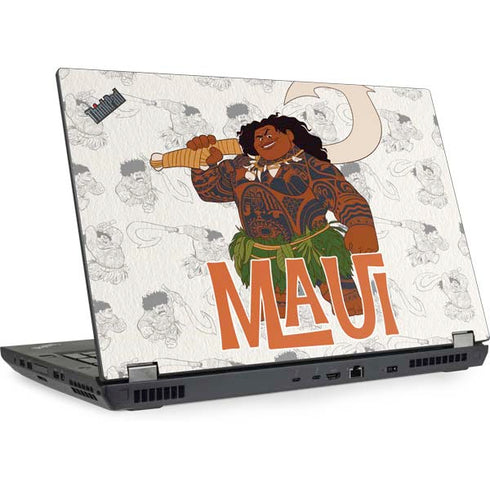 Disney Princess Moana Maui Pattern Lenovo ThinkPad Skin