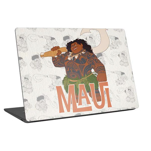 Disney Princess Moana Maui Pattern Universal Laptop 12in (9.8 x 6.8in) Skin