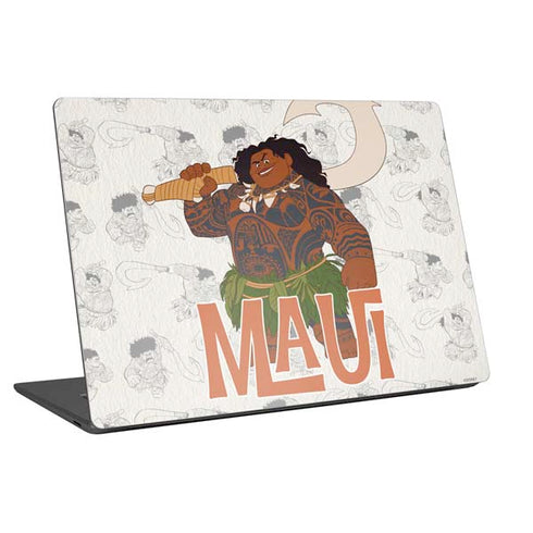 Disney Princess Moana Maui Pattern Universal Laptop 16.6in (13.4 x 9.7in) Skin