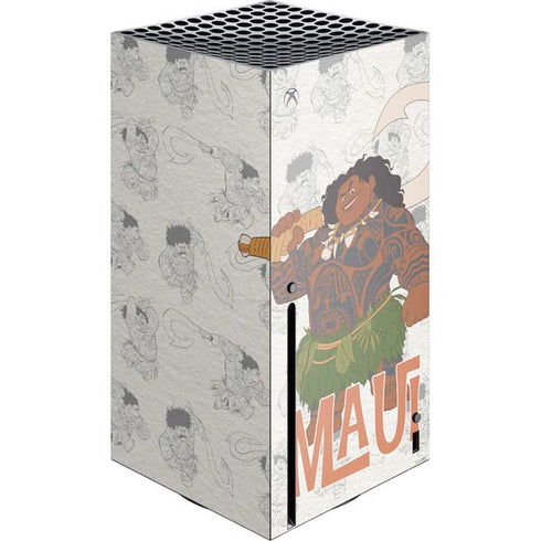 Disney Princess Moana Maui Pattern Xbox Series X Console Skin