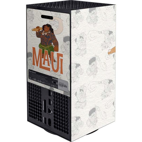 Disney Princess Moana Maui Pattern Xbox Series X Console Skin
