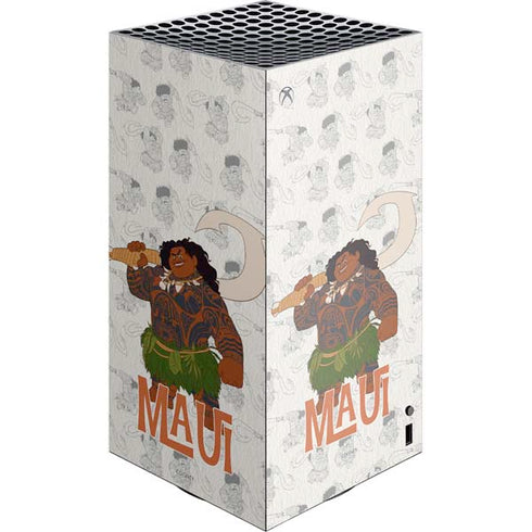 Disney Princess Moana Maui Pattern XBox Series X Digital Edition Console Skin