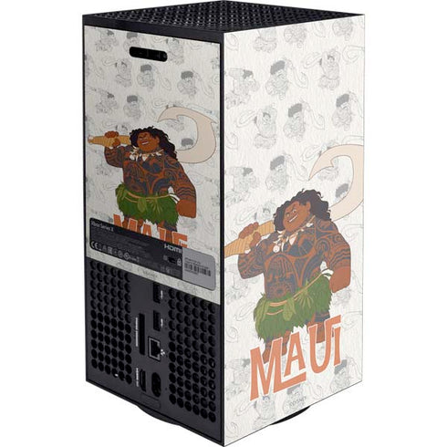 Disney Princess Moana Maui Pattern XBox Series X Digital Edition Console Skin