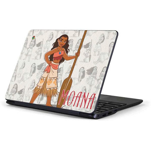 Disney Princess Moana Pattern Samsung Chromebook Skin