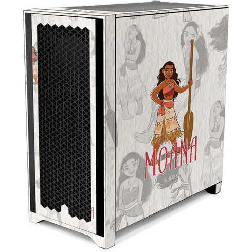 Disney Princess Moana Pattern Corsair 4000D Tempered Glass Mid-Tower ATX Case Skin