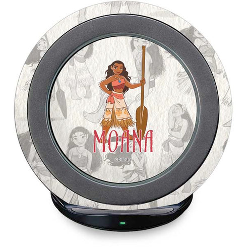 Disney Princess Moana Pattern Fast Charge Wireless Charging Stand Skin