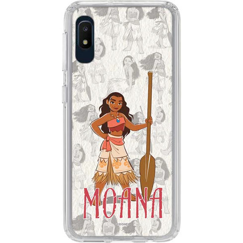 Disney Princess Moana Pattern Galaxy A10e Clear Case