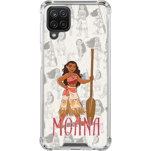 Disney Princess Moana Pattern Galaxy A12 Clear Case