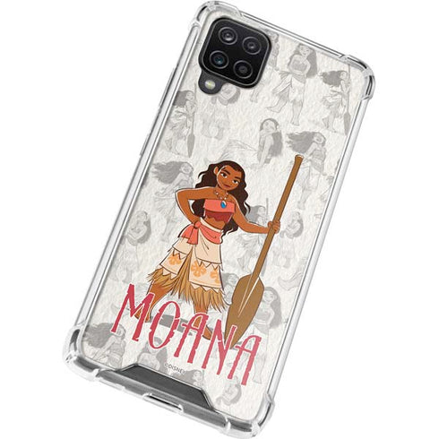 Disney Princess Moana Pattern Galaxy A12 Clear Case