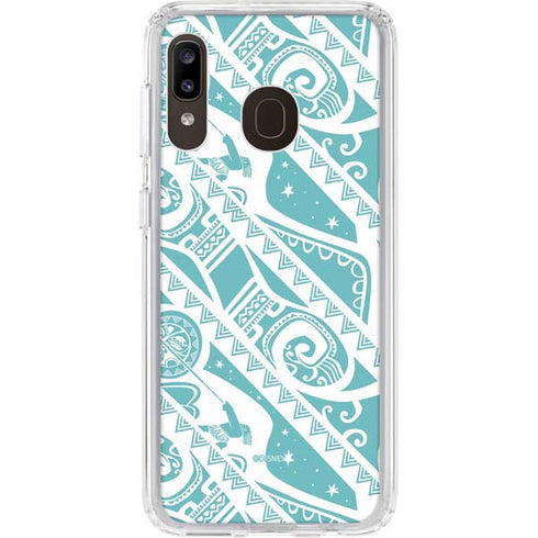 Disney Princess Moana Pattern Galaxy A20 Clear Case