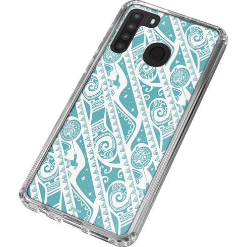Disney Princess Moana Pattern Galaxy A21 Clear Case