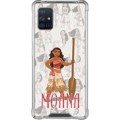 Disney Princess Moana Pattern Galaxy A51 5G Clear Case