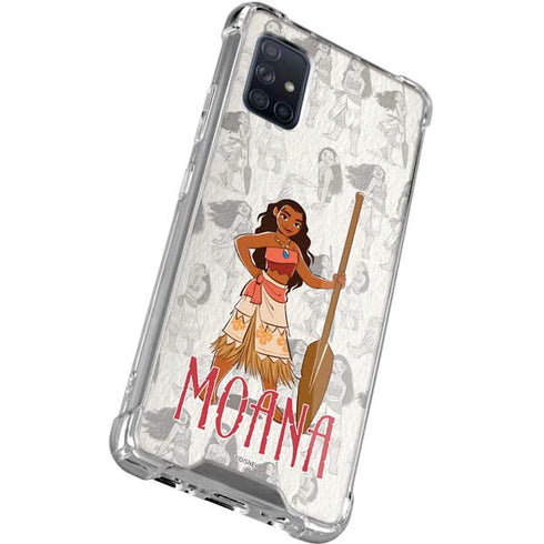 Disney Princess Moana Pattern Galaxy A51 5G Clear Case