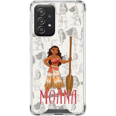 Disney Princess Moana Pattern Galaxy A52 5G Clear Case