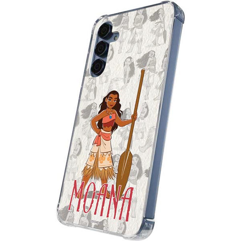 Disney Princess Moana Pattern Galaxy A55 5G Clear Case