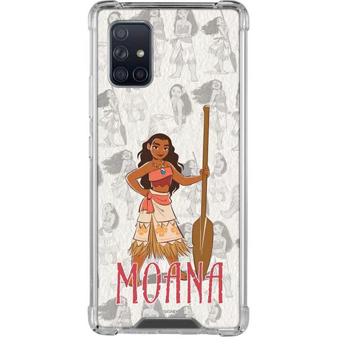 Disney Princess Moana Pattern Galaxy A71 5G Clear Case