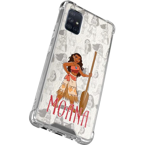 Disney Princess Moana Pattern Galaxy A71 5G Clear Case