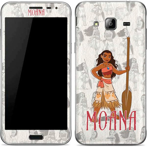 Disney Princess Moana Pattern Galaxy J3 Skin