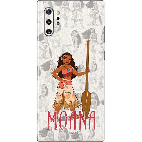 Disney Princess Moana Pattern Galaxy Note 10 Plus Skin