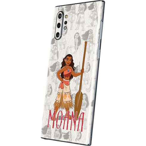 Disney Princess Moana Pattern Galaxy Note 10 Plus Skin