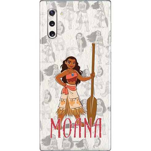 Disney Princess Moana Pattern Galaxy Note 10 Skin