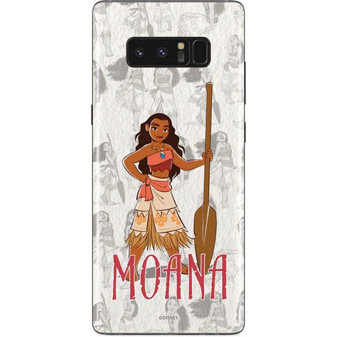 Disney Princess Moana Pattern Galaxy Note 8 Skin