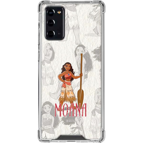 Disney Princess Moana Pattern Galaxy Note20 5G Clear Case