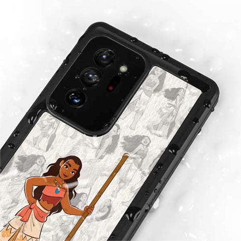 Disney Princess Moana Pattern Galaxy Note20 Ultra 5G Waterproof Case