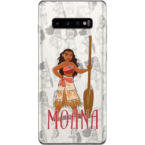 Disney Princess Moana Pattern Galaxy S10 Plus Skin