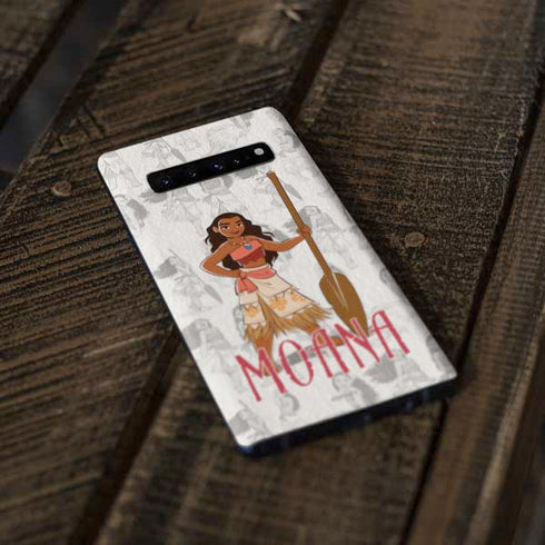 Disney Princess Moana Pattern Galaxy S10 Plus Skin