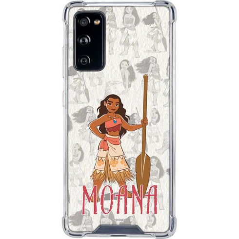 Disney Princess Moana Pattern Galaxy S20 FE Clear Case