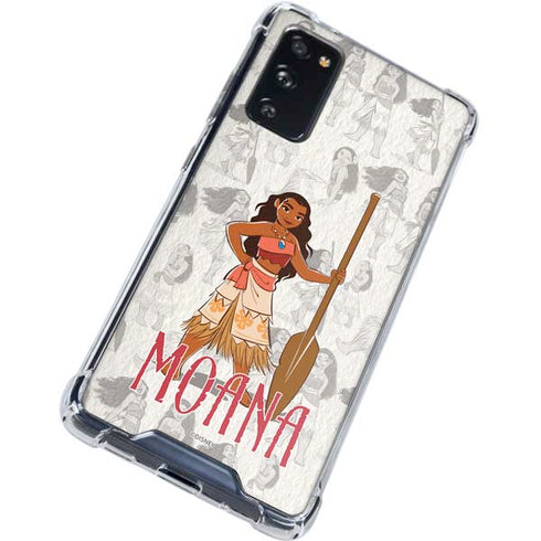 Disney Princess Moana Pattern Galaxy S20 FE Clear Case
