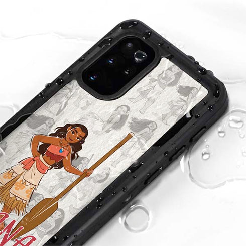 Disney Princess Moana Pattern Galaxy S20 Plus Waterproof Case