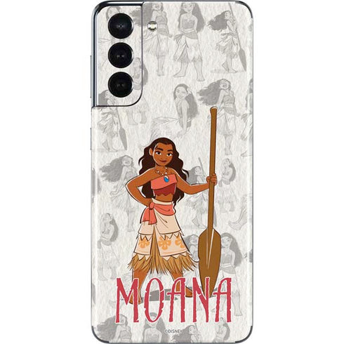Disney Princess Moana Pattern Galaxy S21 5G Skin