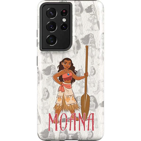 Disney Princess Moana Pattern Galaxy S21 Ultra 5G Pro Case