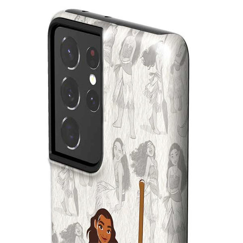Disney Princess Moana Pattern Galaxy S21 Ultra 5G Pro Case