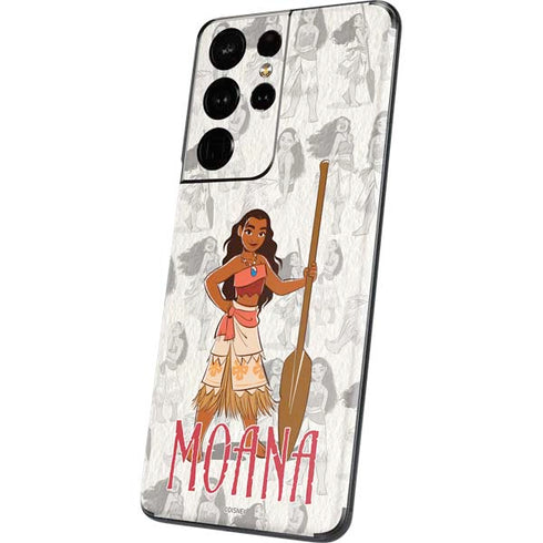 Disney Princess Moana Pattern Galaxy S21 Ultra 5G Skin