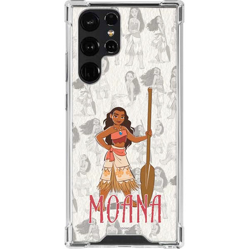 Disney Princess Moana Pattern Galaxy S22 Ultra Clear Case