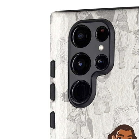 Disney Princess Moana Pattern Galaxy S22 Ultra Pro Case