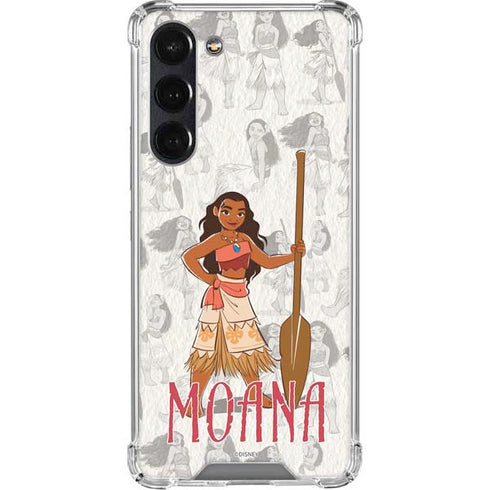 Disney Princess Moana Pattern Galaxy S23 Plus Clear Case
