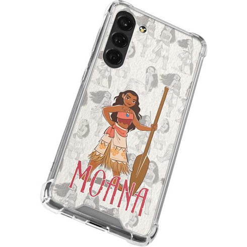 Disney Princess Moana Pattern Galaxy S23 Plus Clear Case