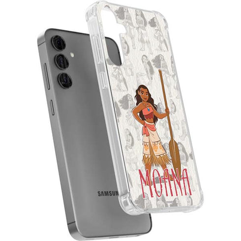 Disney Princess Moana Pattern Galaxy S24 Plus Clear Case