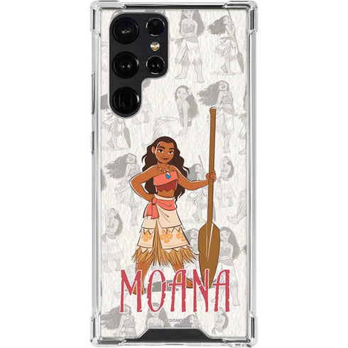 Disney Princess Moana Pattern Galaxy S24 Ultra Clear Case