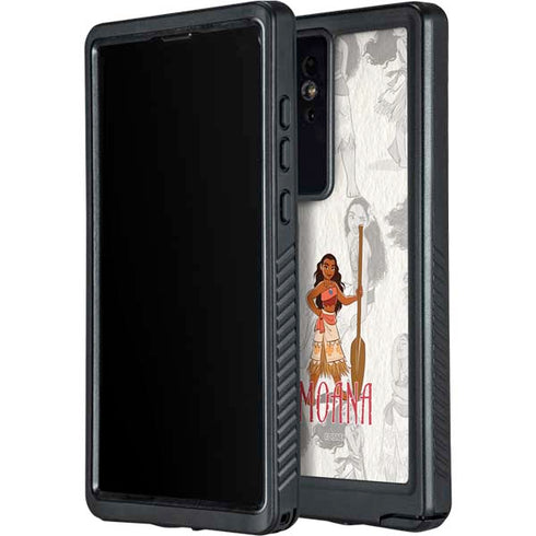 Disney Princess Moana Pattern Galaxy S24 Ultra Waterproof Case