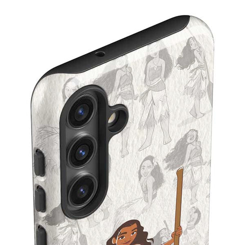 Disney Princess Moana Pattern Galaxy S25 Impact Case