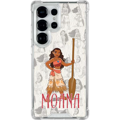 Disney Princess Moana Pattern Galaxy S25 Ultra Clear Case