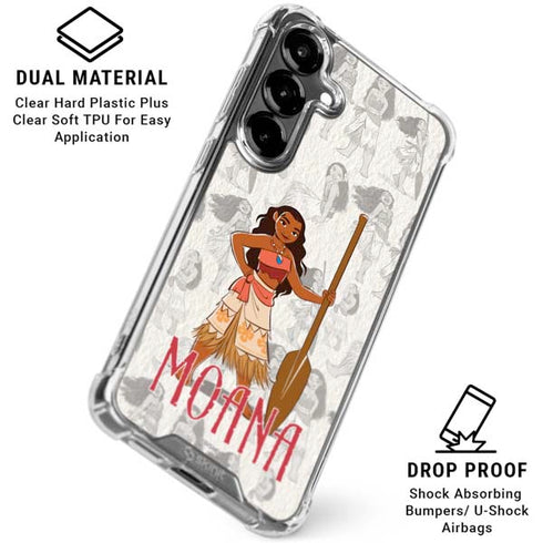 Disney Princess Moana Pattern Galaxy S26 Plus Clear Case