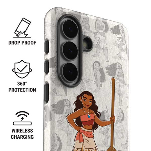 Disney Princess Moana Pattern Galaxy S26 Plus Impact Case